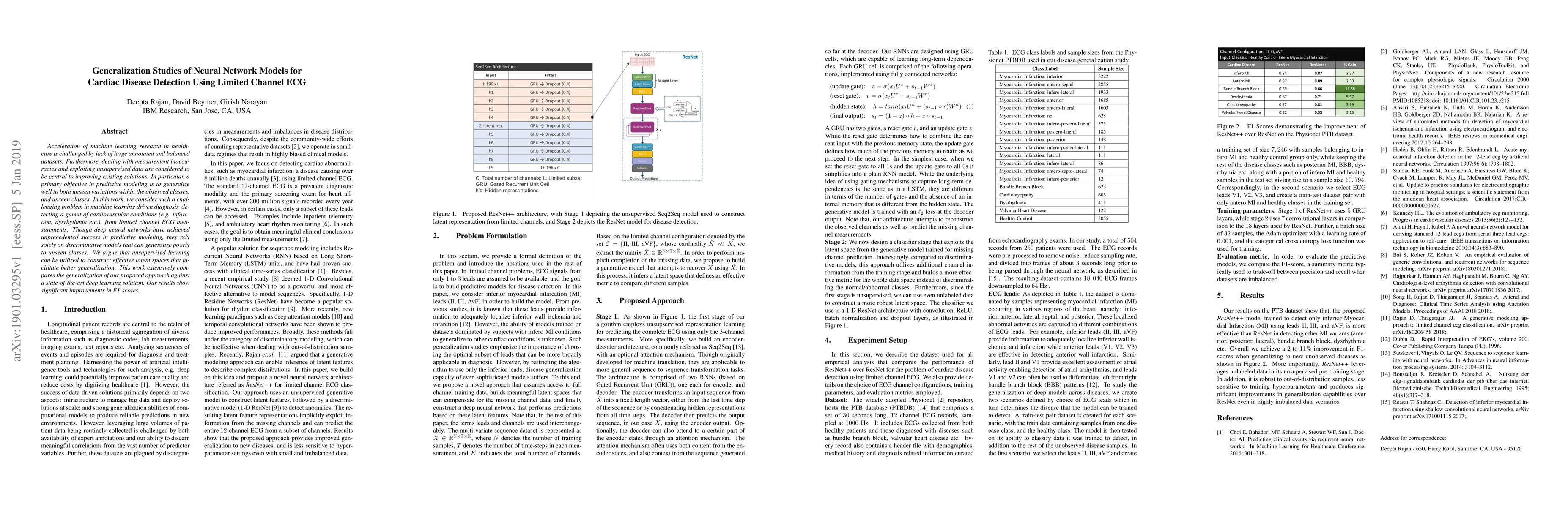 Thumbnail for Generalization Studies of Neural Network Models for Cardiac Disease
  Detection Using Limited Channel ECG