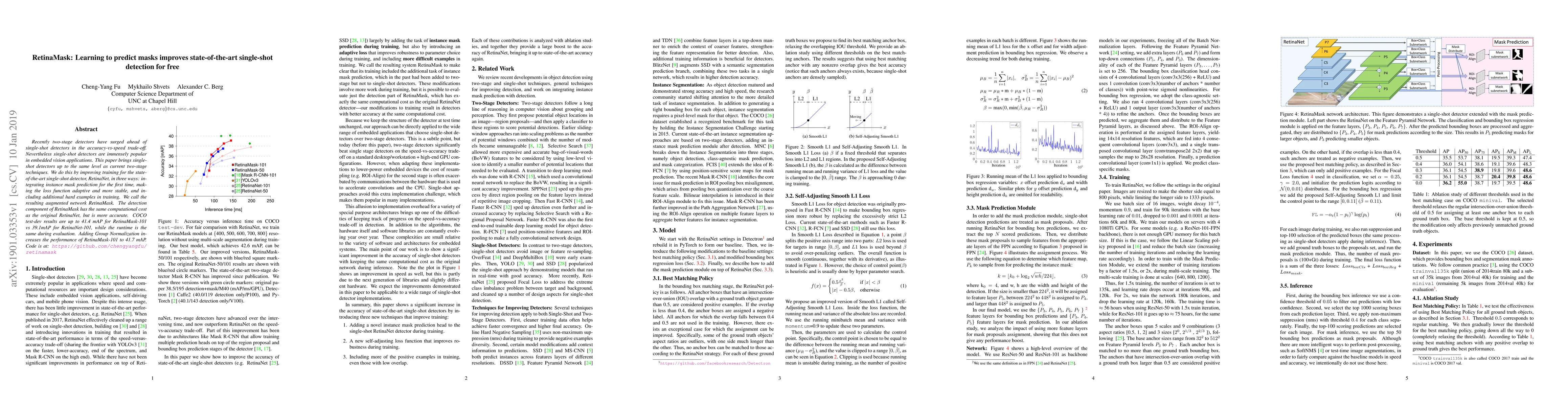 Thumbnail for RetinaMask: Learning to predict masks improves state-of-the-art
  single-shot detection for free