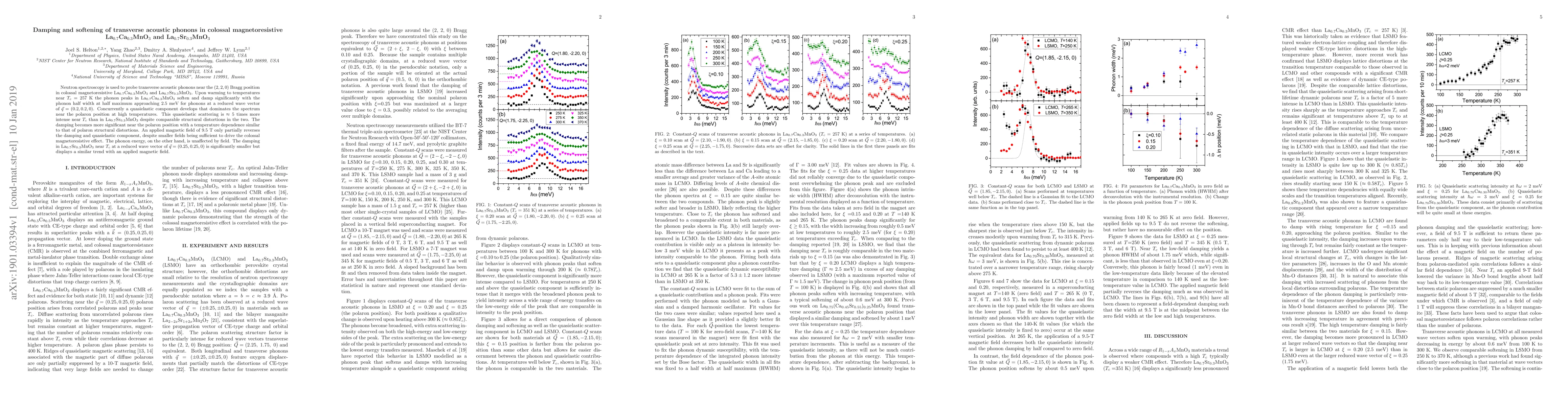 Thumbnail for Damping and softening of transverse acoustic phonons in colossal
  magnetoresistive La$_{0.7}$Ca$_{0.3}$MnO$_3$ and La$_{0.7}$Sr$_{0.3}$MnO$_3$