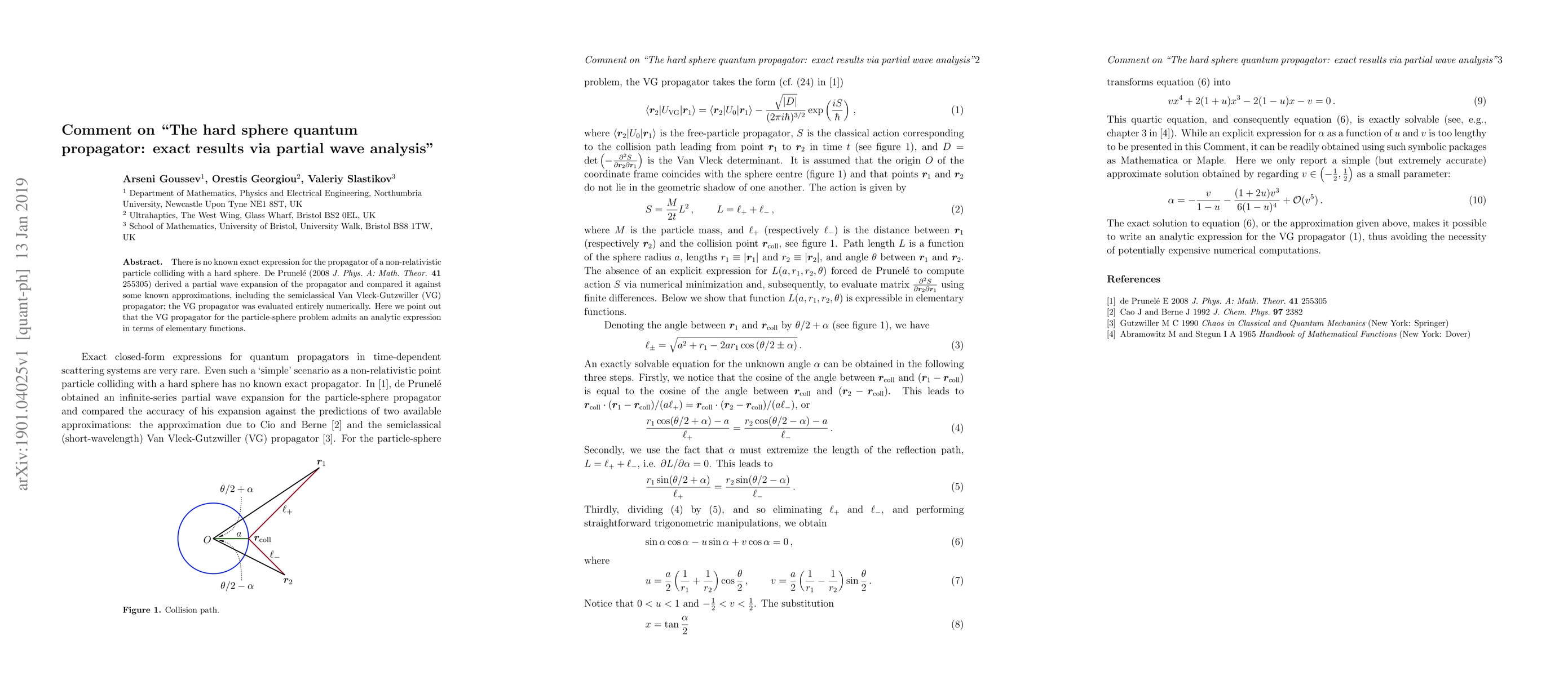 Thumbnail for Comment on "The hard sphere quantum propagator: exact results via
  partial wave analysis''