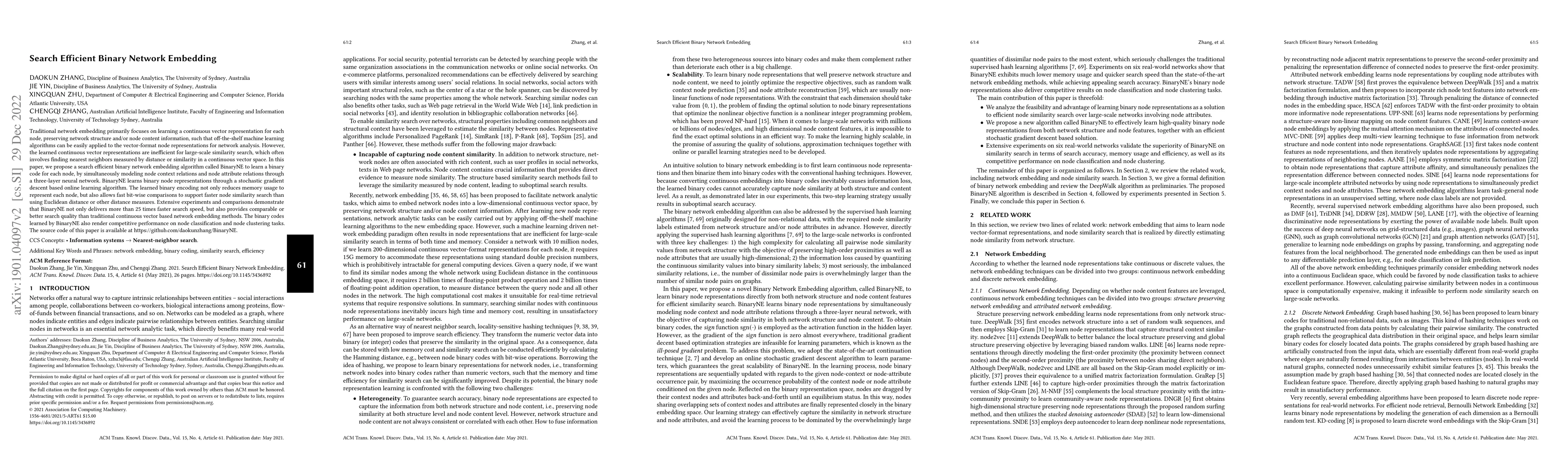 Thumbnail for Search Efficient Binary Network Embedding