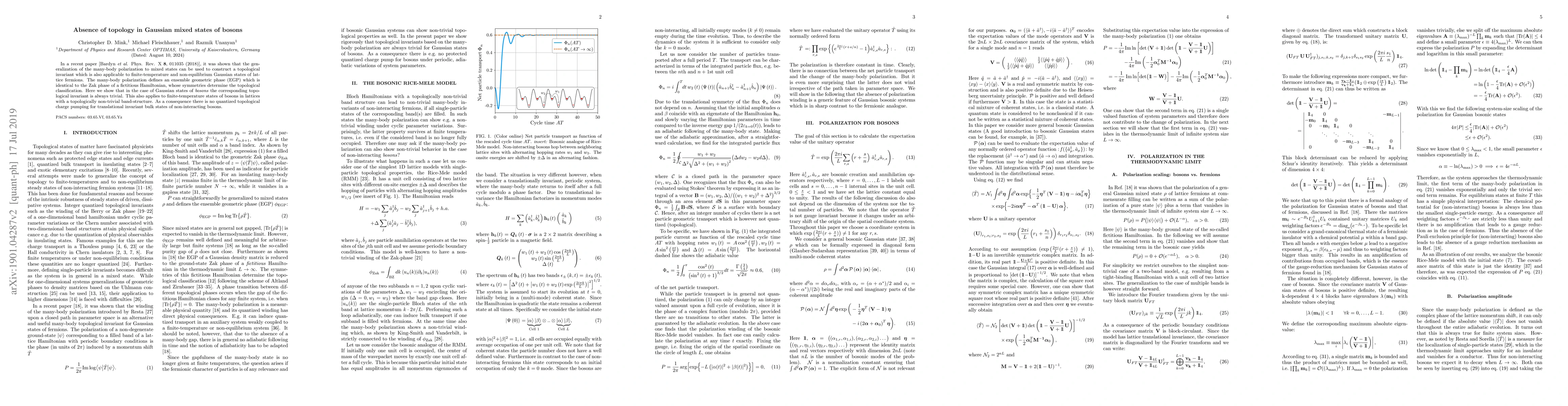 Thumbnail for Absence of topology in Gaussian mixed states of bosons