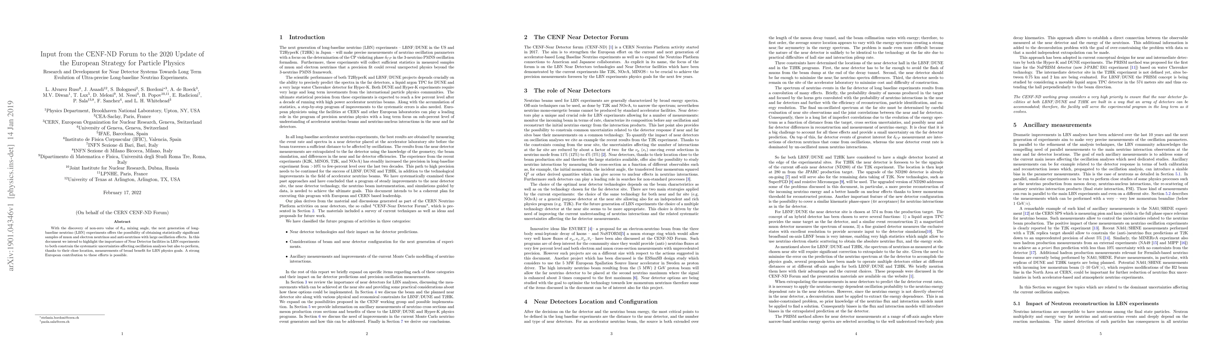 Thumbnail for Research and Development for Near Detector Systems Towards Long Term
  Evolution of Ultra-precise Long-baseline Neutrino Experiments