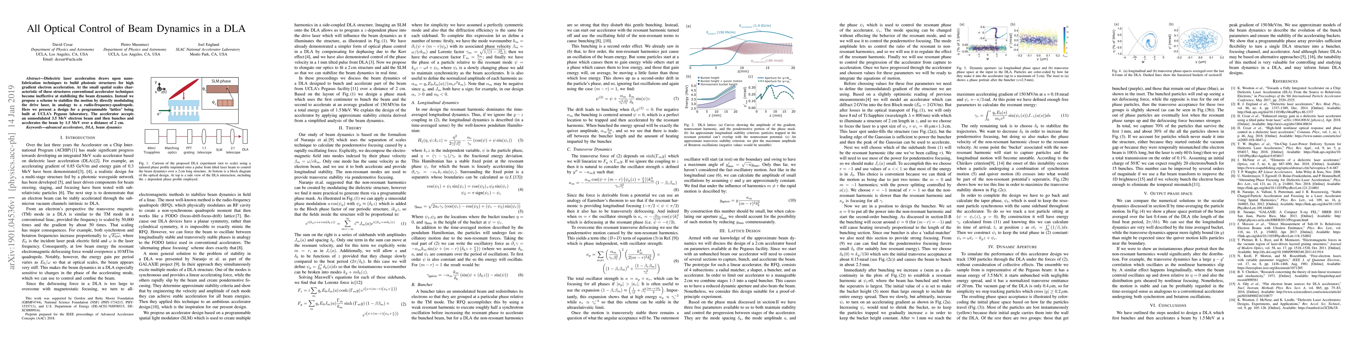Thumbnail for All Optical Control of Beam Dynamics in a DLA