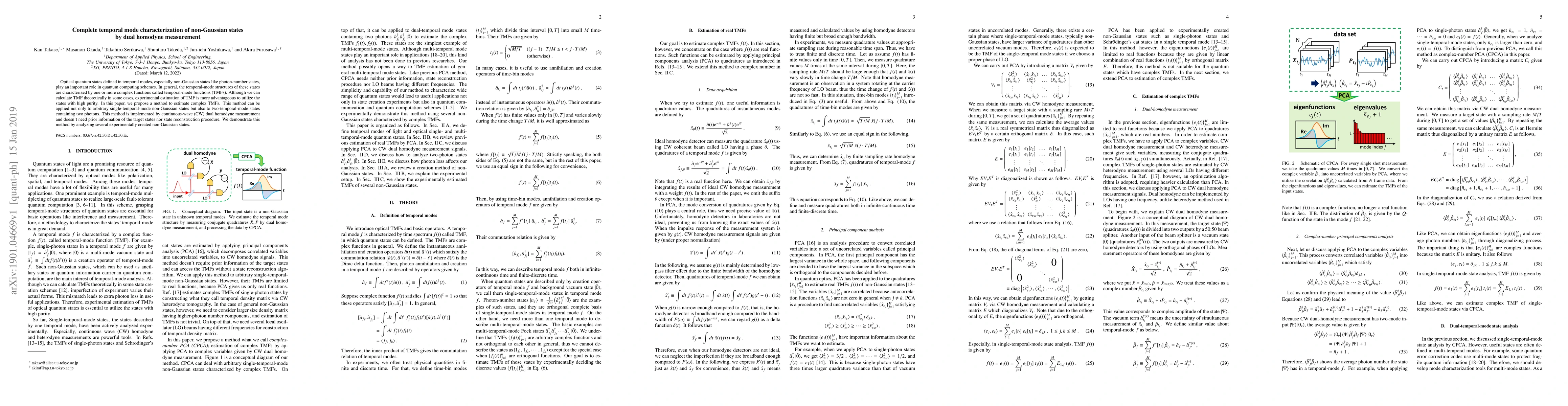 Thumbnail for Complete temporal mode characterization of non-Gaussian states by dual
  homodyne measurement