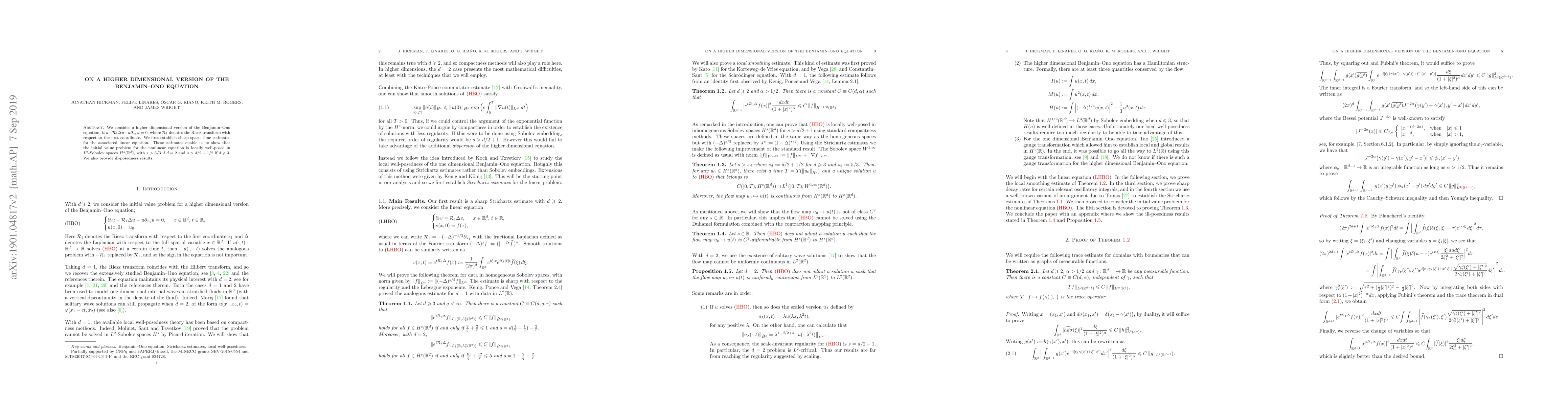 Thumbnail for On a higher dimensional version of the Benjamin--Ono equation