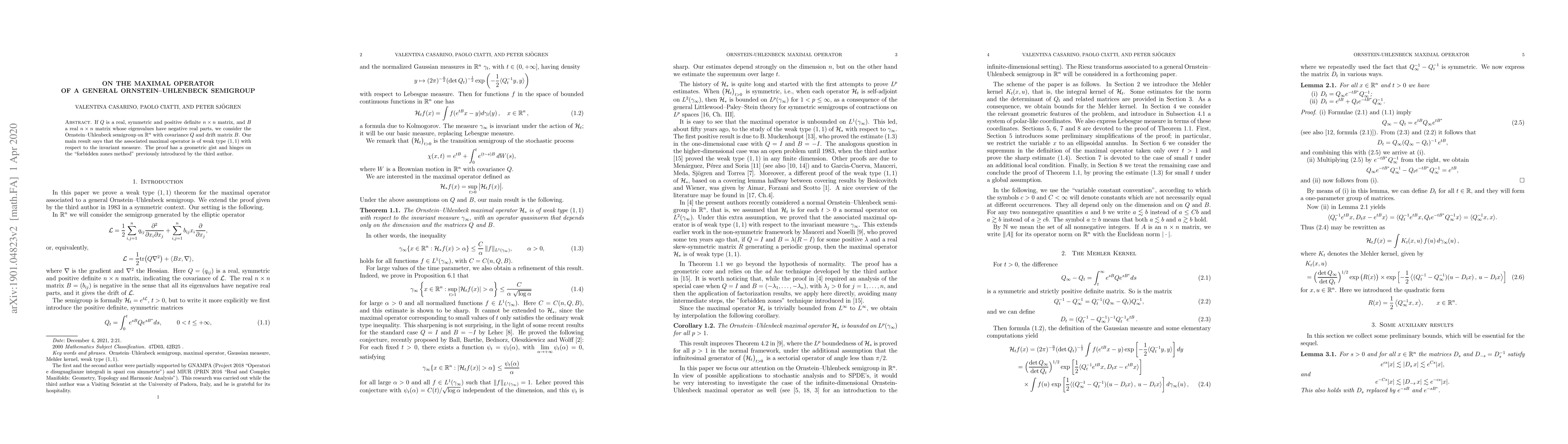 Thumbnail for On the maximal operator of a general Ornstein-Uhlenbeck semigroup