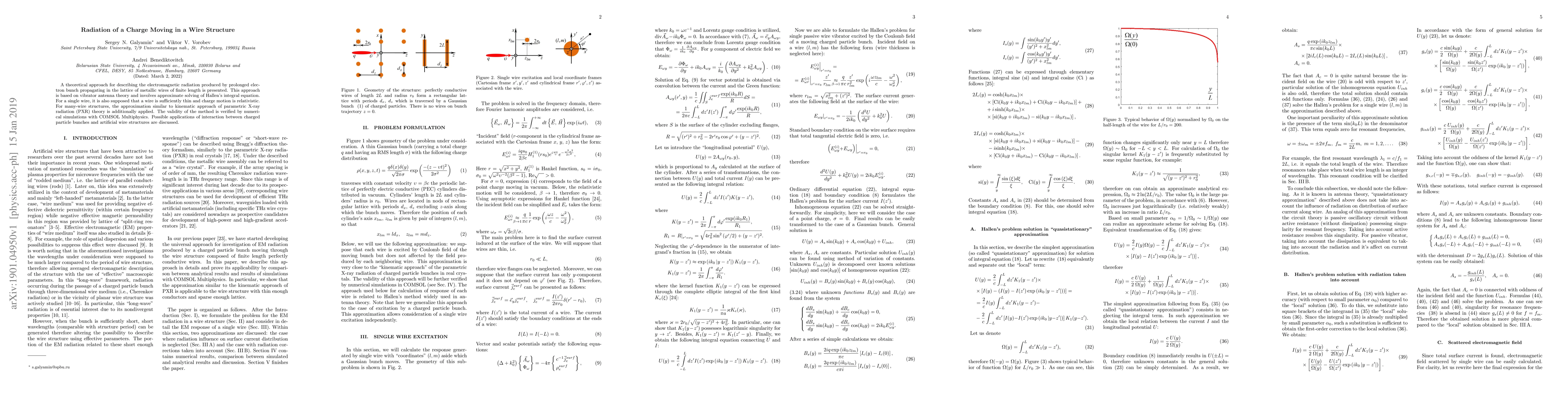 Thumbnail for Radiation of a Charge Moving in a Wire Structure