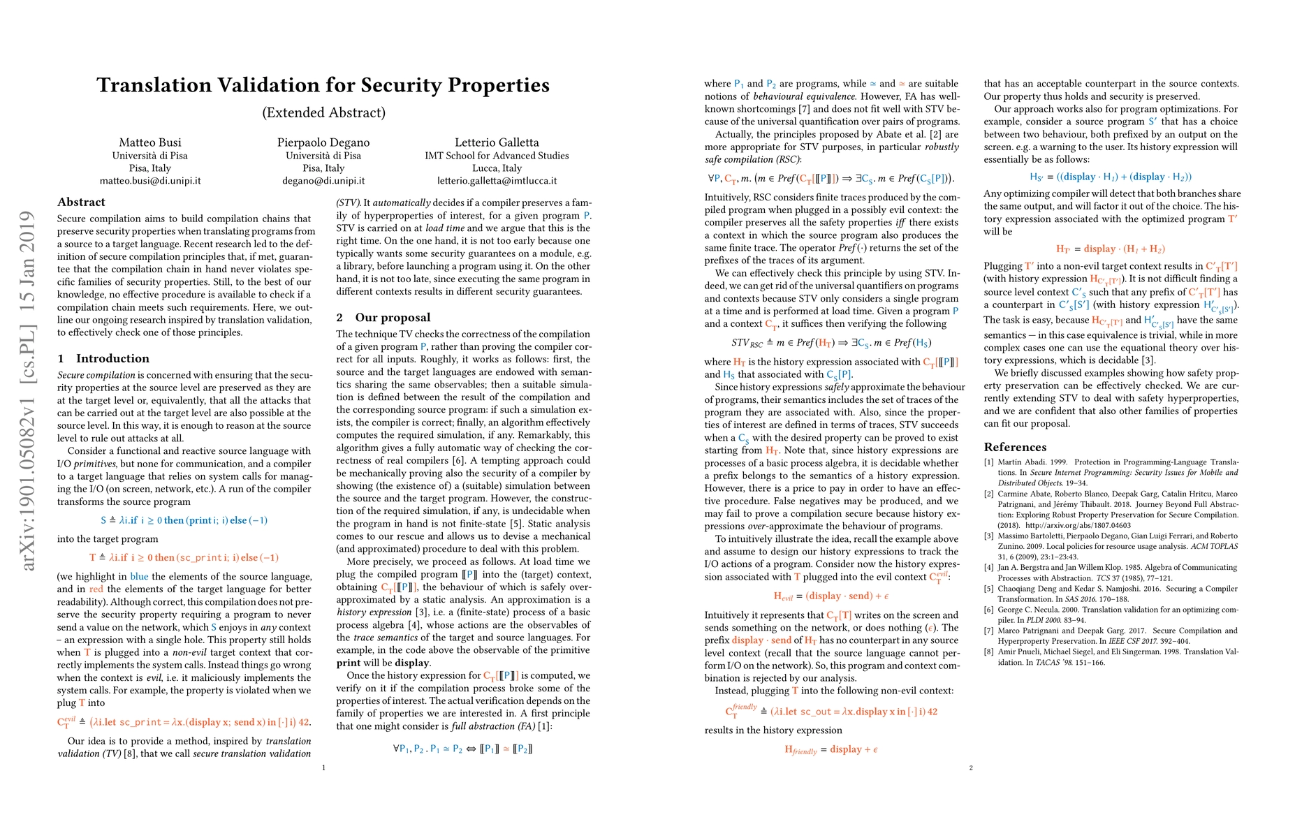 Thumbnail for Translation Validation for Security Properties