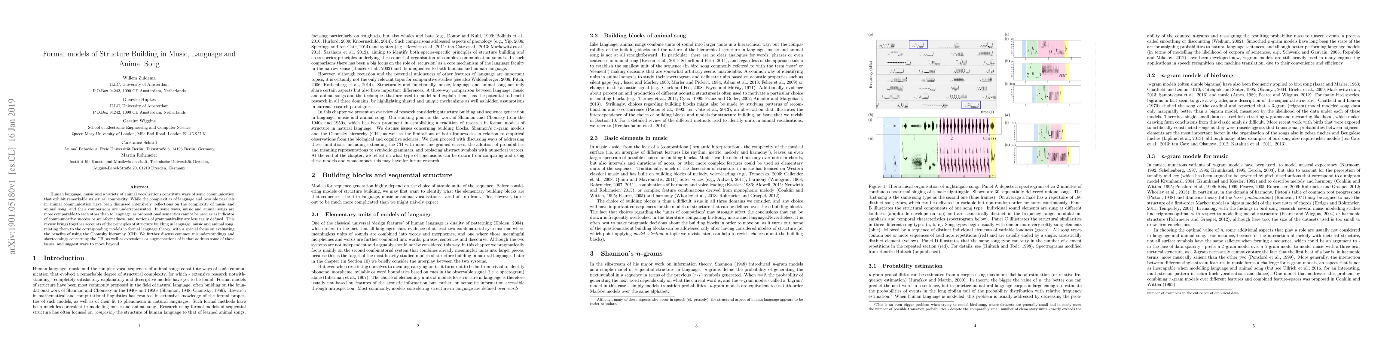 Thumbnail for Formal models of Structure Building in Music, Language and Animal Songs