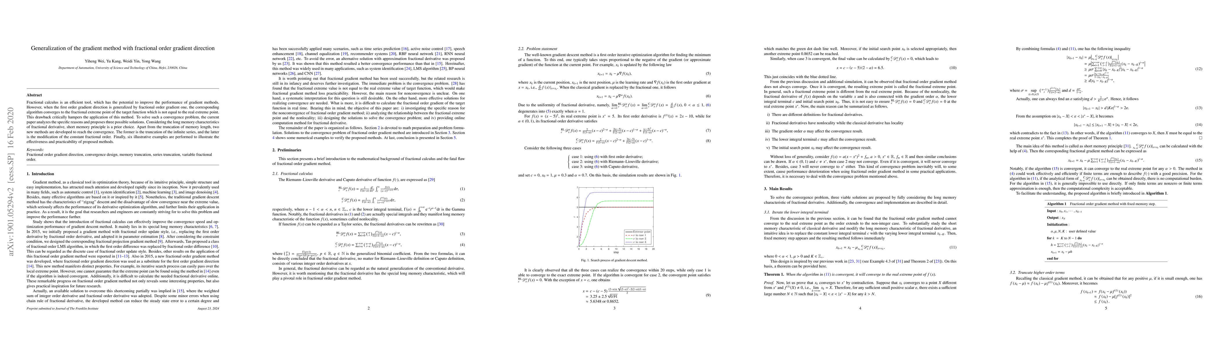 Thumbnail for Design of generalized fractional order gradient descent method