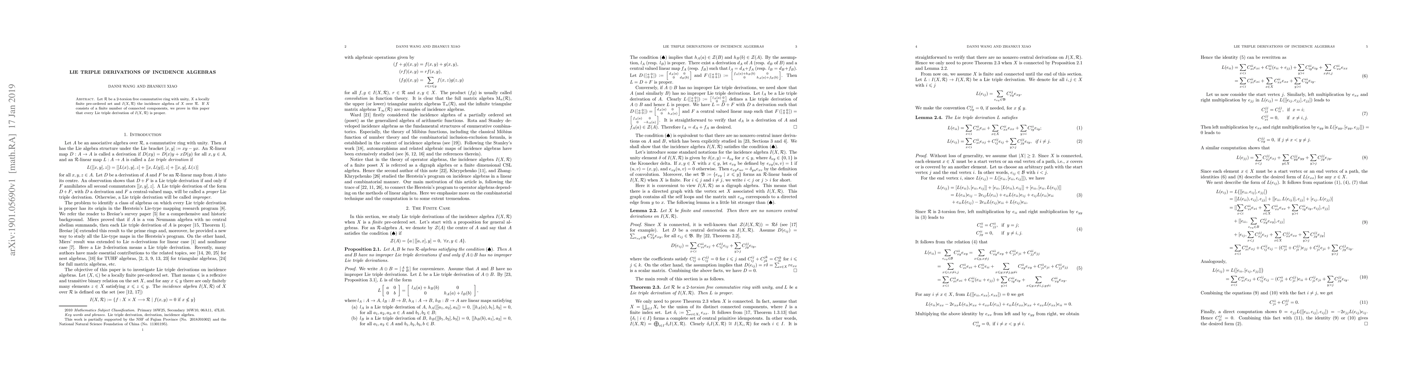Thumbnail for Lie Triple Derivations of Incidence Algebras