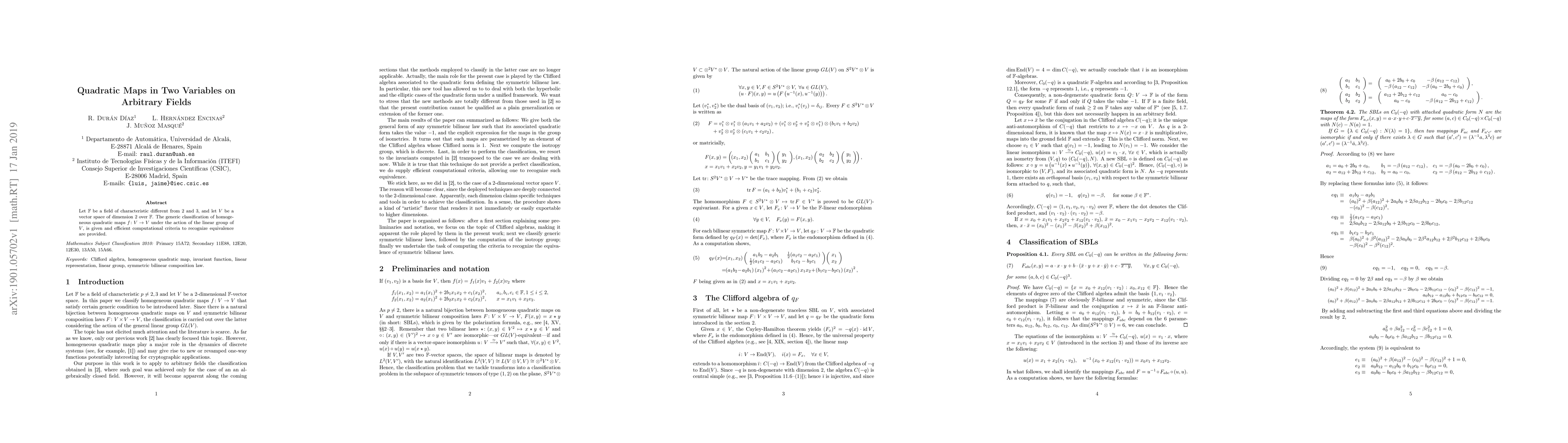 Thumbnail for Quadratic Maps in Two Variables on Arbitrary Fields