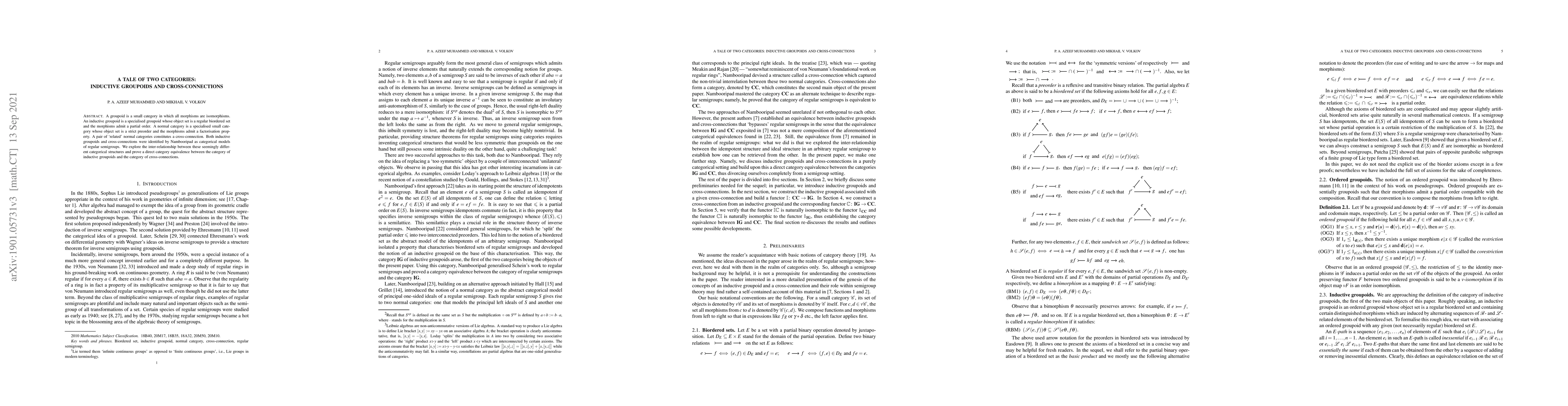 Thumbnail for A Tale of Two Categories: Inductive groupoids and Cross-connections