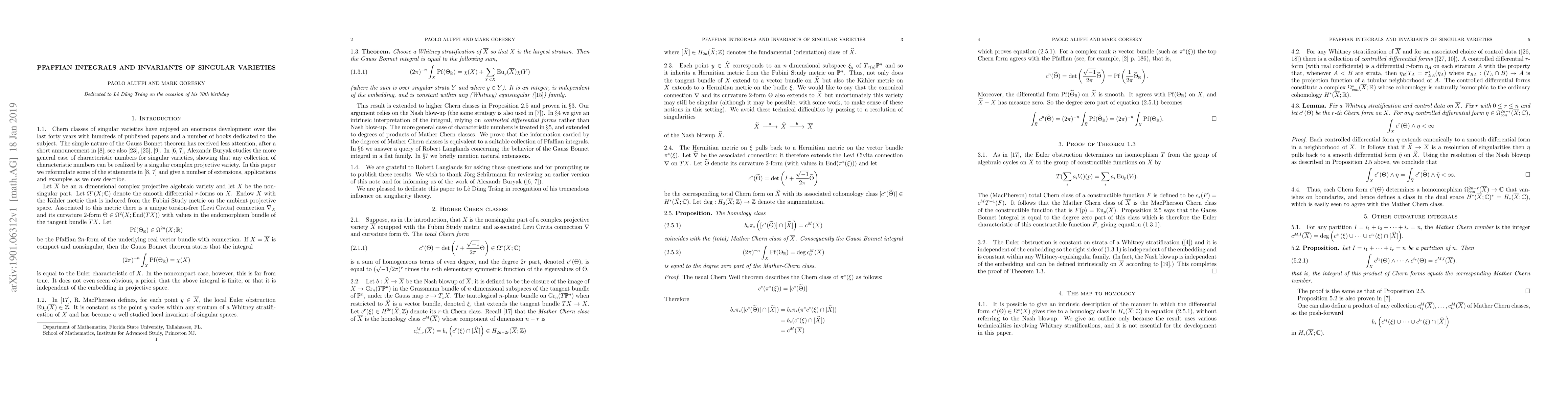 Thumbnail for Pfaffian integrals and invariants of singular varieties