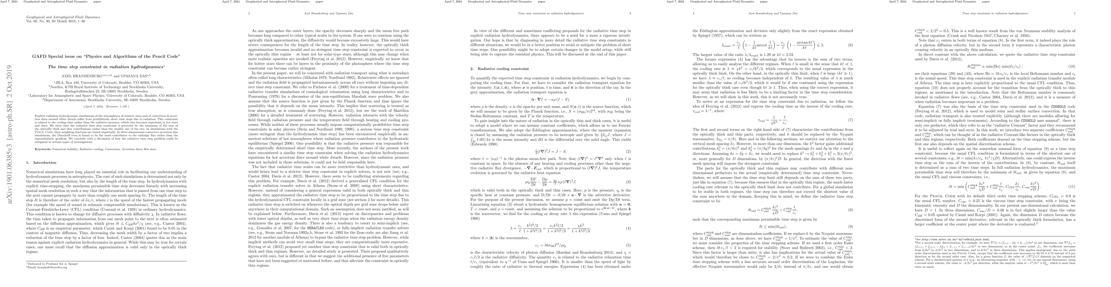 Thumbnail for The time step constraint in radiation hydrodynamics