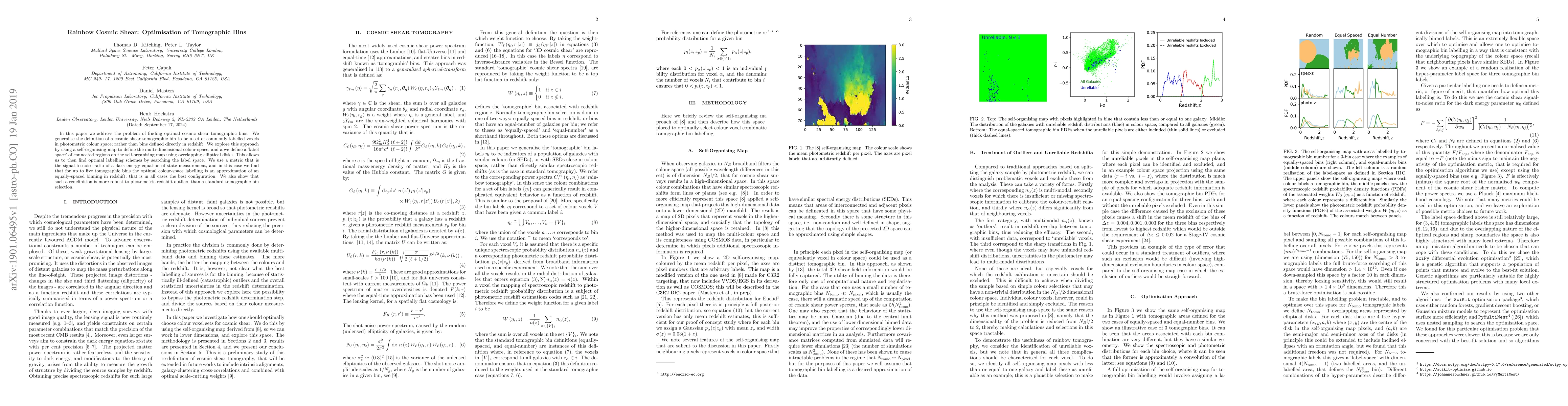 Thumbnail for Rainbow Cosmic Shear: Optimisation of Tomographic Bins