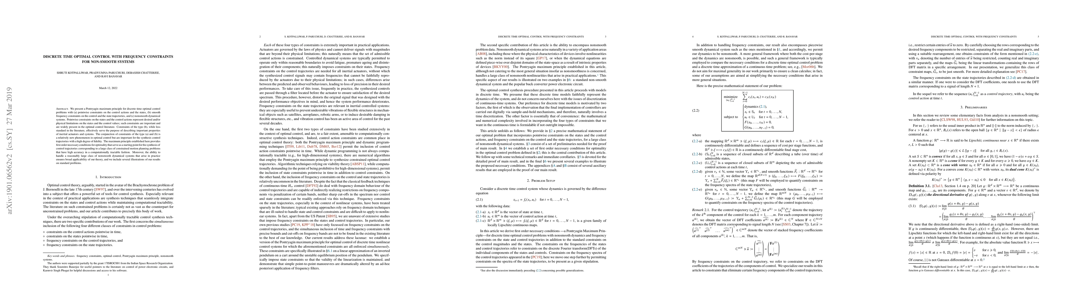 Thumbnail for Discrete time optimal control with frequency constraints for non-smooth
  systems