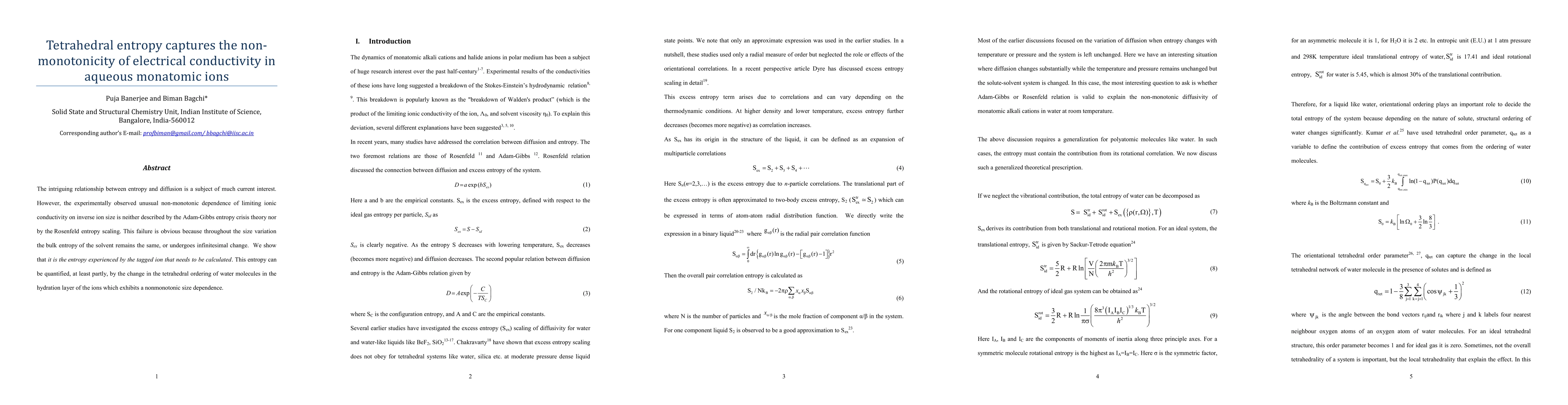 Thumbnail for Tetrahedral entropy captures non-monotonicity of electrical conductivity
  in aqueous monatomic ions