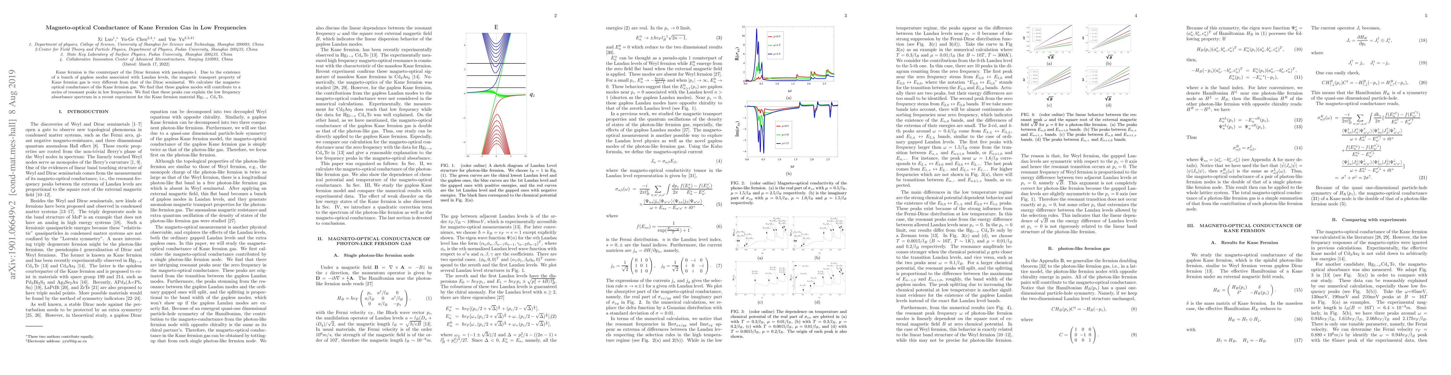 Thumbnail for Magneto-optical Conductance of Kane Fermion Gas in Low Frequencies