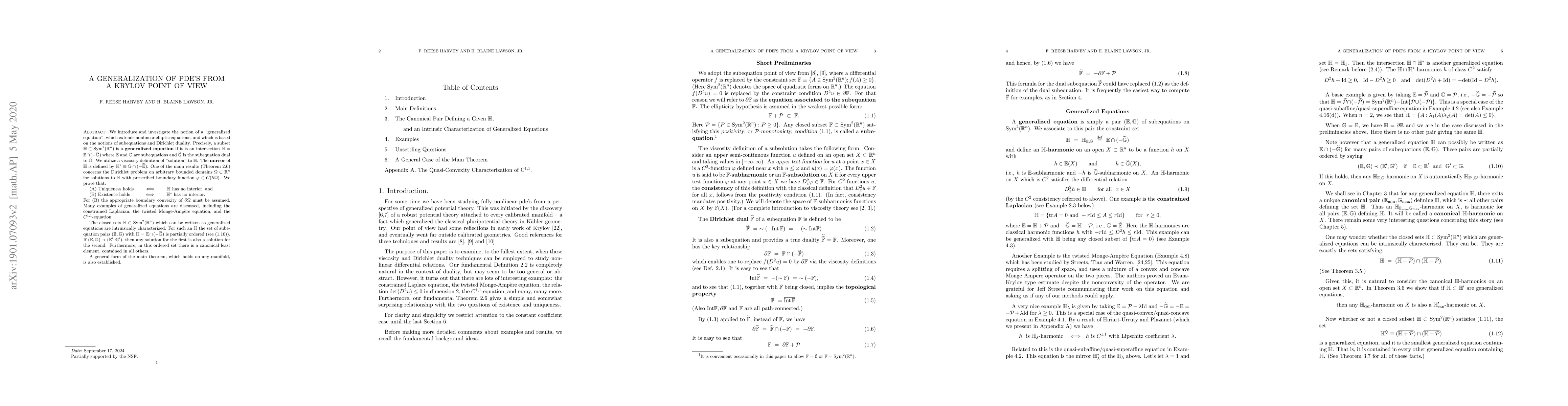 Thumbnail for A generalization of pde's from a Krylov point of view