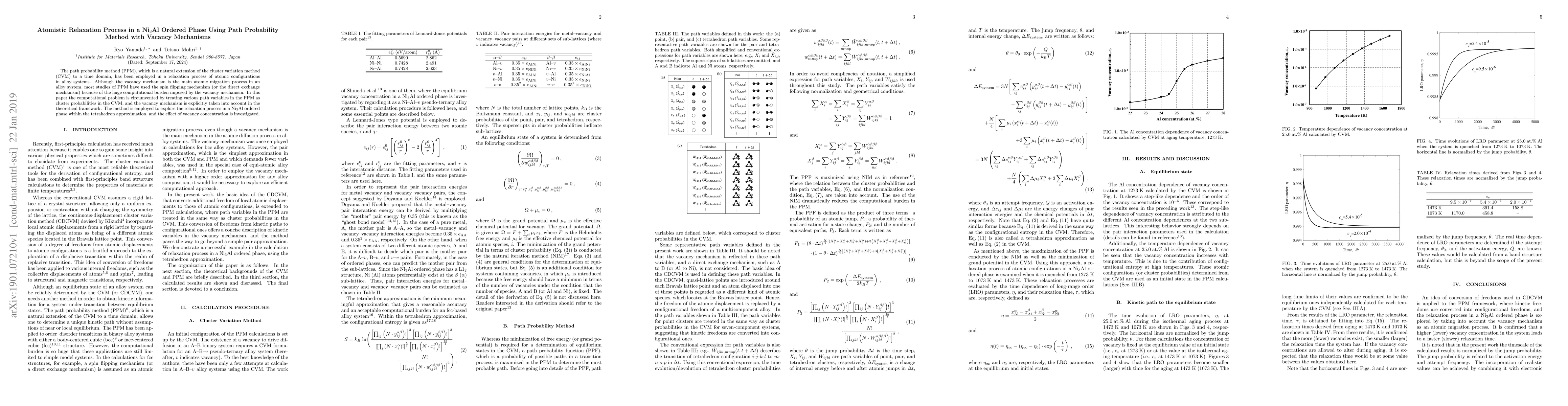 Thumbnail for Atomistic Relaxation Process in a Ni3Al Ordered Phase Using Path
  Probability Method with Vacancy Mechanisms