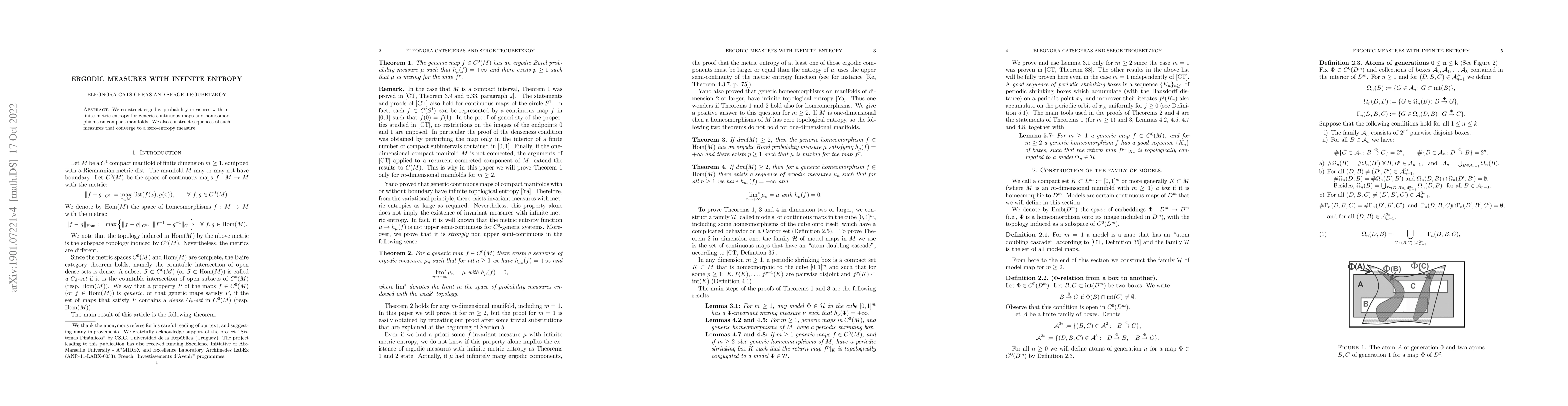 Thumbnail for Ergodic measures with infinite entropy