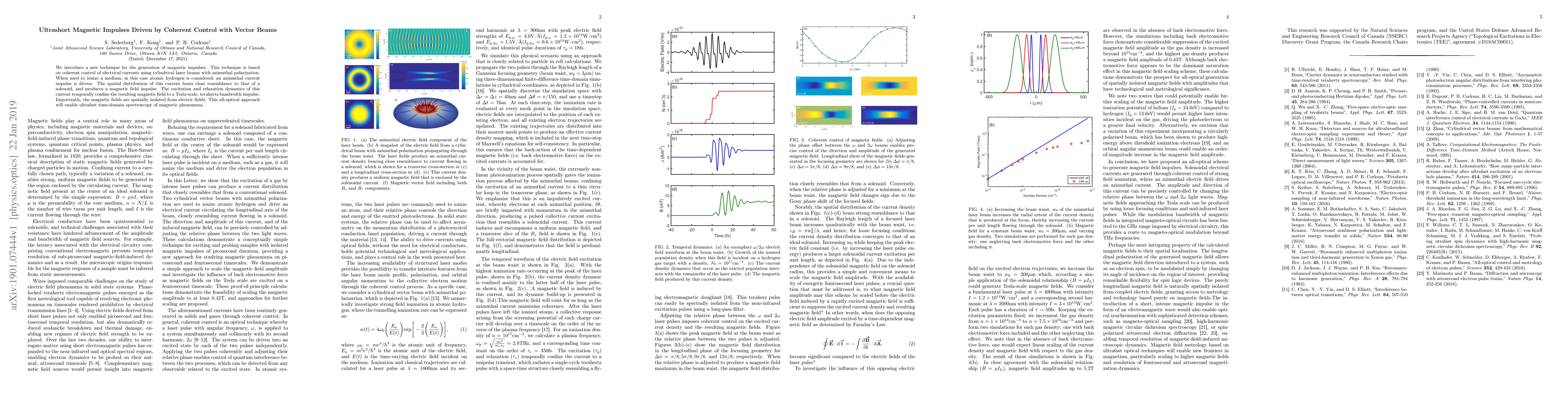 Thumbnail for Ultrashort magnetic impulses driven by coherent control with vector
  beams