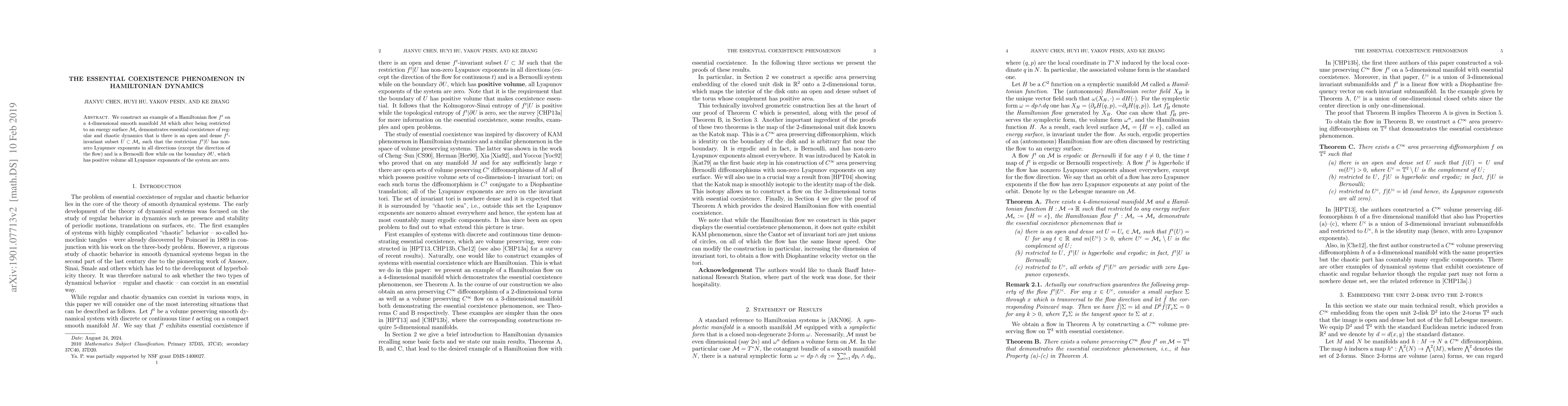 Thumbnail for The essential coexistence phenomenon in Hamiltonian dynamics