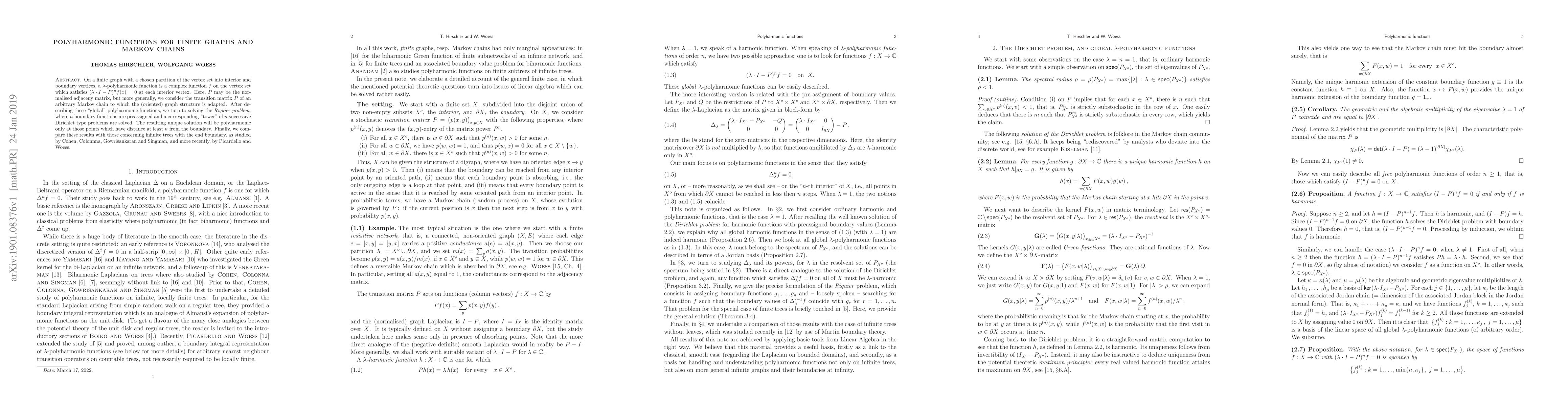 Thumbnail for Polyharmonic functions for finite graphs and Markov chains