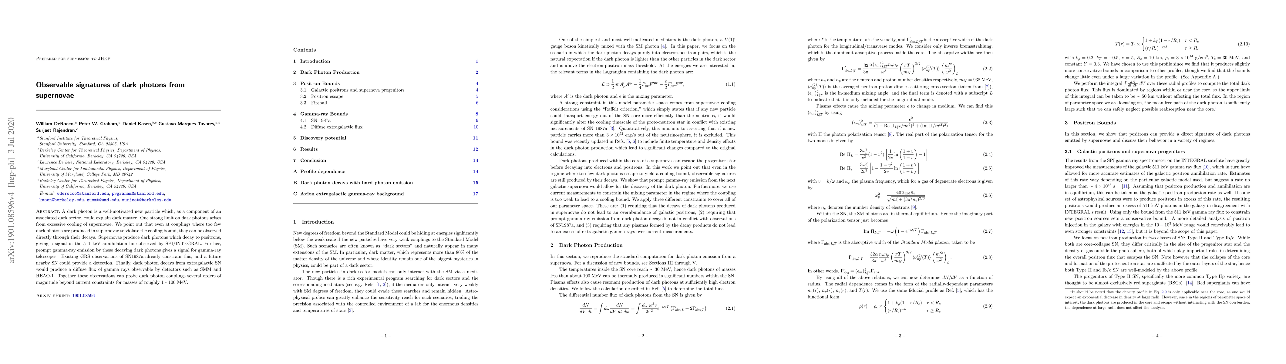 Thumbnail for Observable signatures of dark photons from supernovae