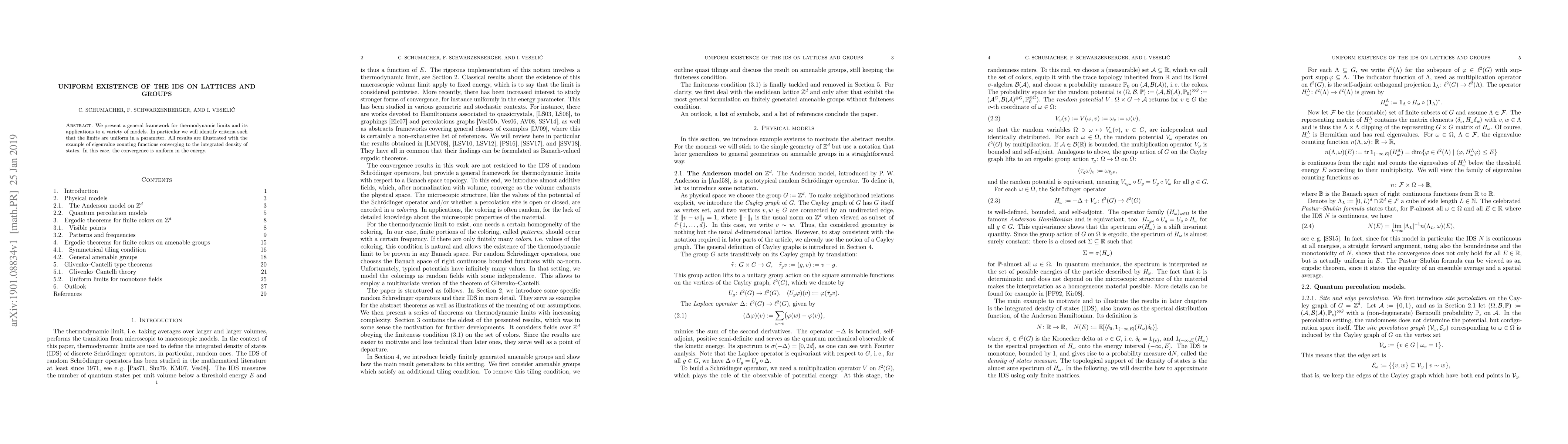 Thumbnail for Uniform existence of the IDS on lattices and groups