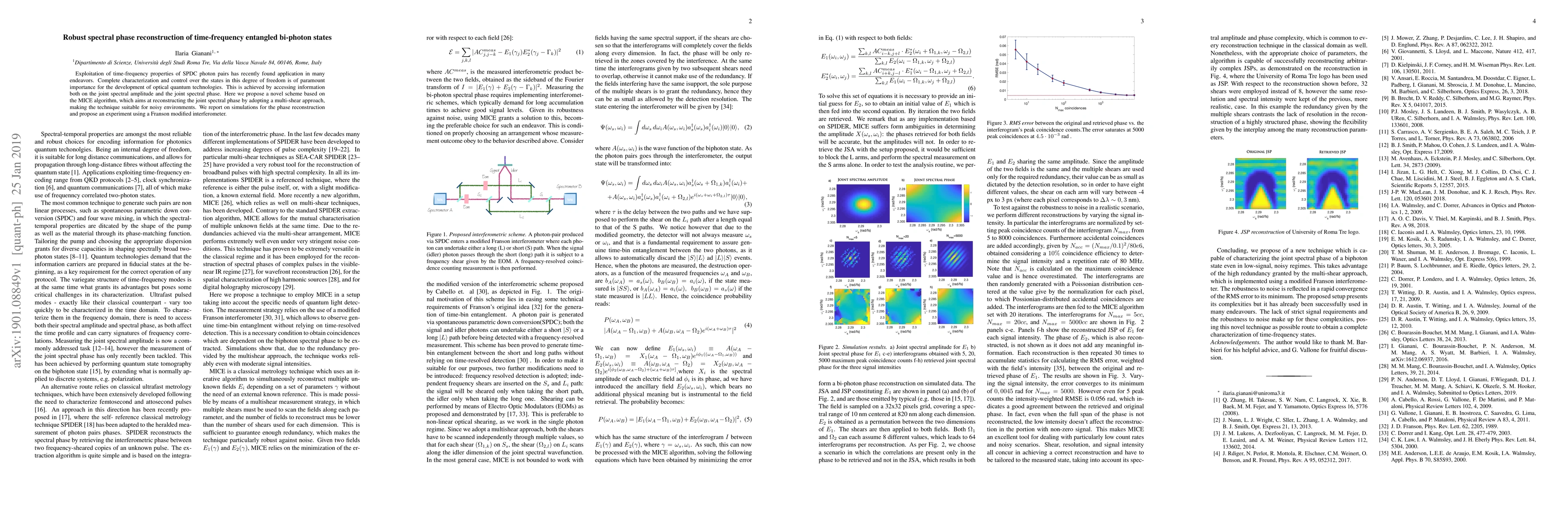 Thumbnail for Robust spectral phase reconstruction of time-frequency entangled
  bi-photon states