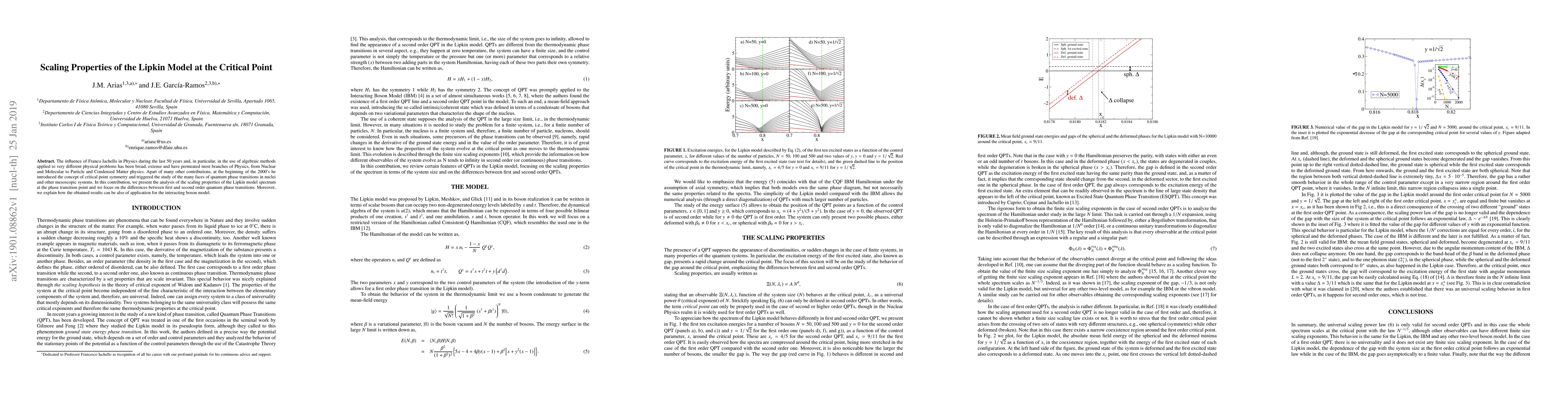 Thumbnail for Scaling Properties of the Lipkin Model at the Critical Point