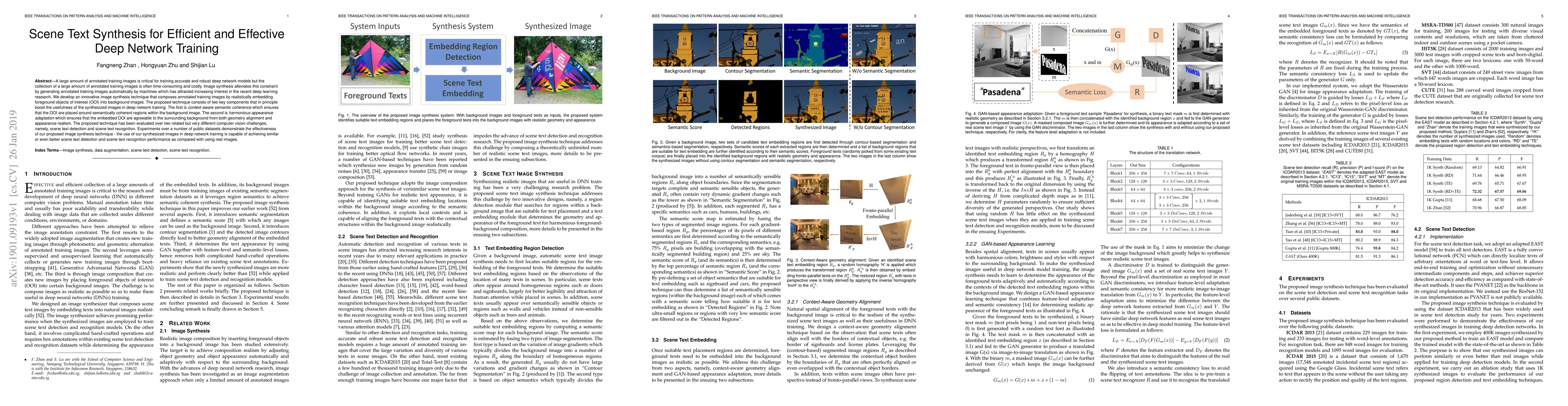 Thumbnail for Scene Text Synthesis for Efficient and Effective Deep Network Training