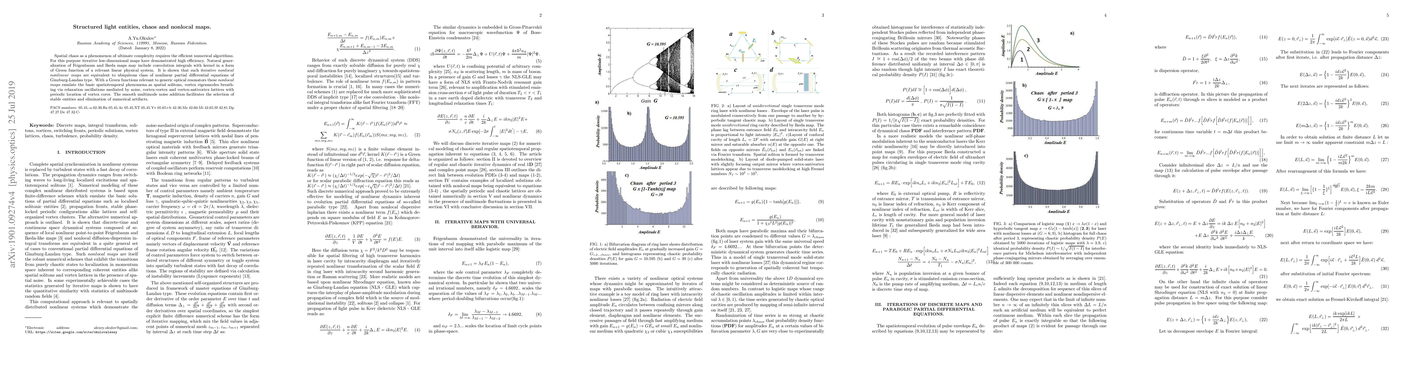 Thumbnail for Structured light entities, chaos and nonlocal maps