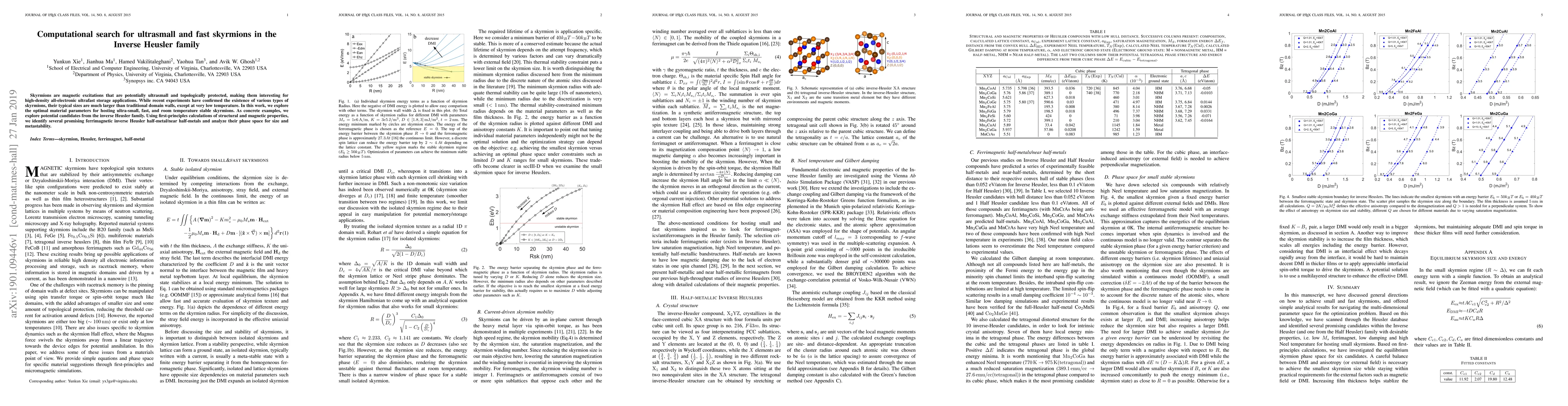 Thumbnail for Computational search for ultrasmall and fast skyrmions in the Inverse
  Heusler family