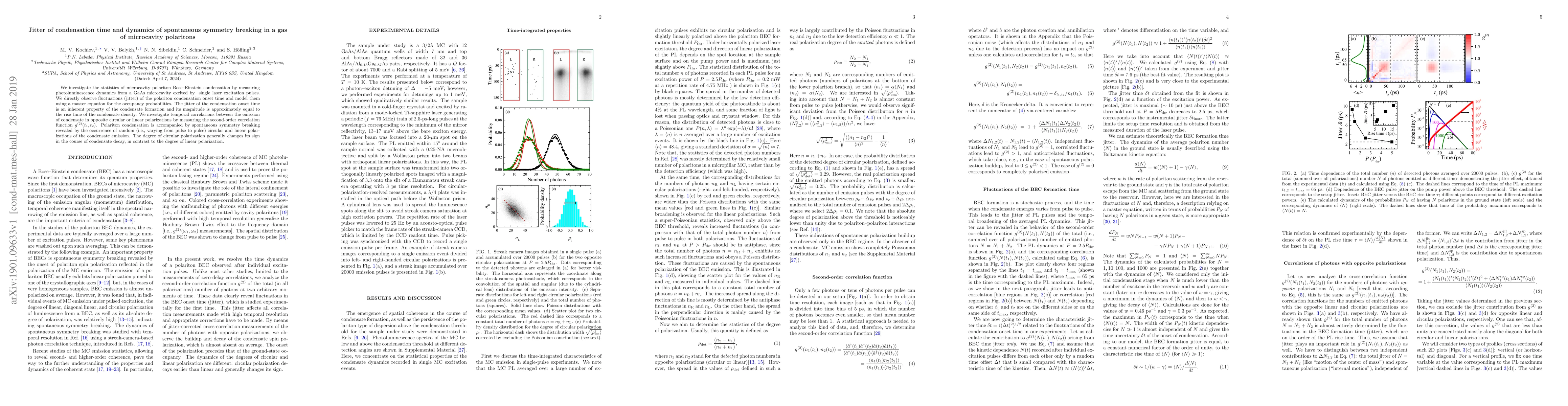Thumbnail for Jitter of condensation time and dynamics of spontaneous symmetry
  breaking in a gas of microcavity polaritons