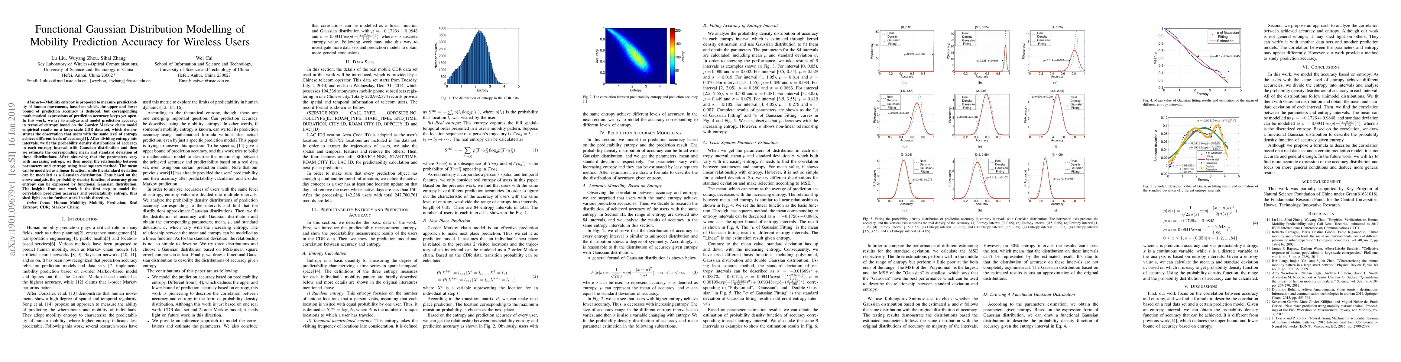 Thumbnail for Functional Gaussian Distribution Modelling of Mobility Prediction
  Accuracy for Wireless Users
