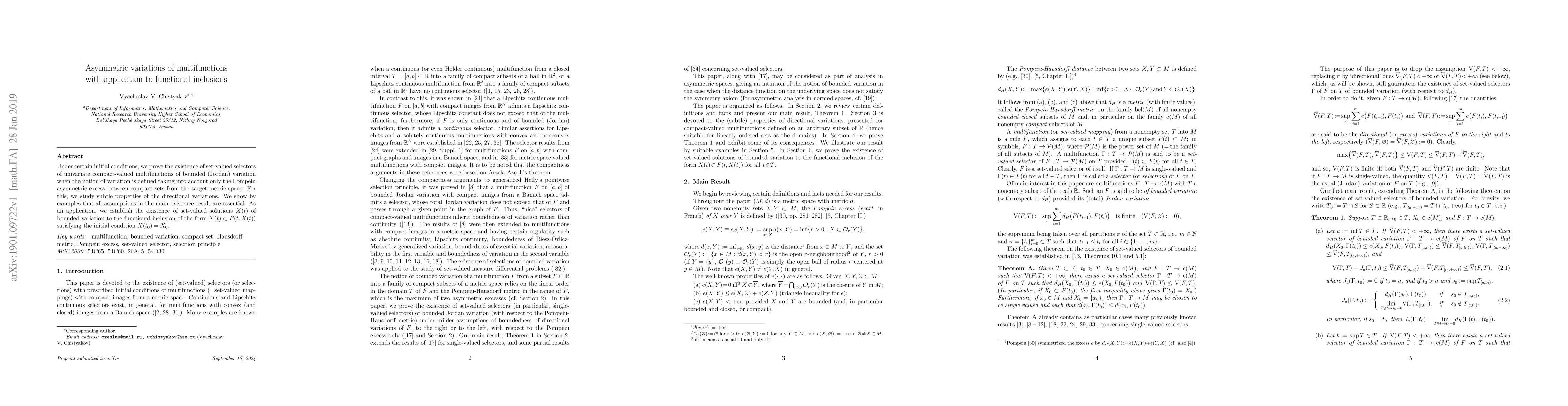 Thumbnail for Asymmetric variations of multifunctions with application to functional
  inclusions