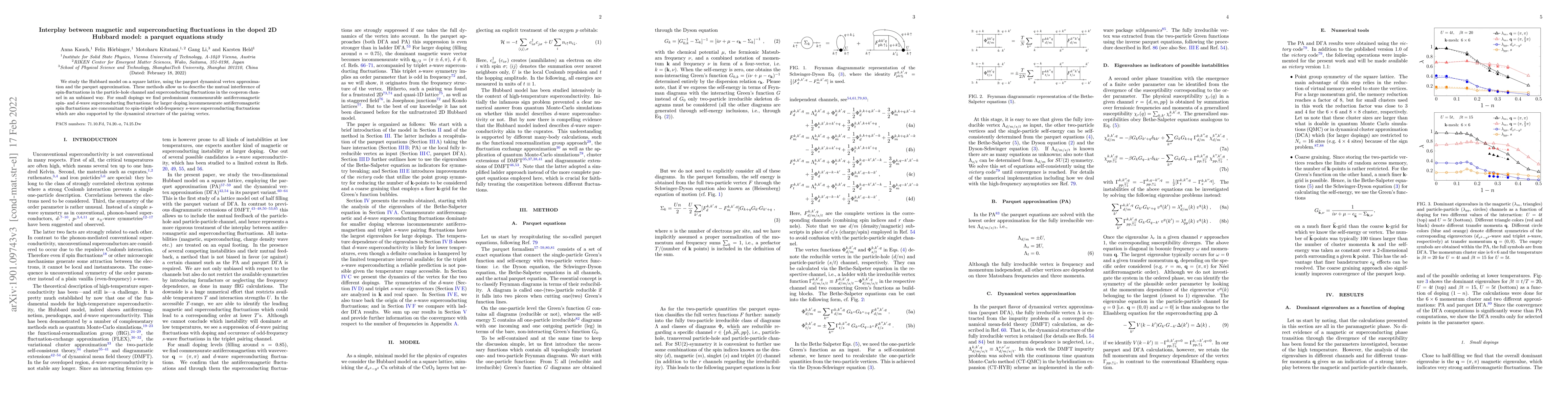 Thumbnail for Interplay between magnetic and superconducting fluctuations in the doped
  2d Hubbard model