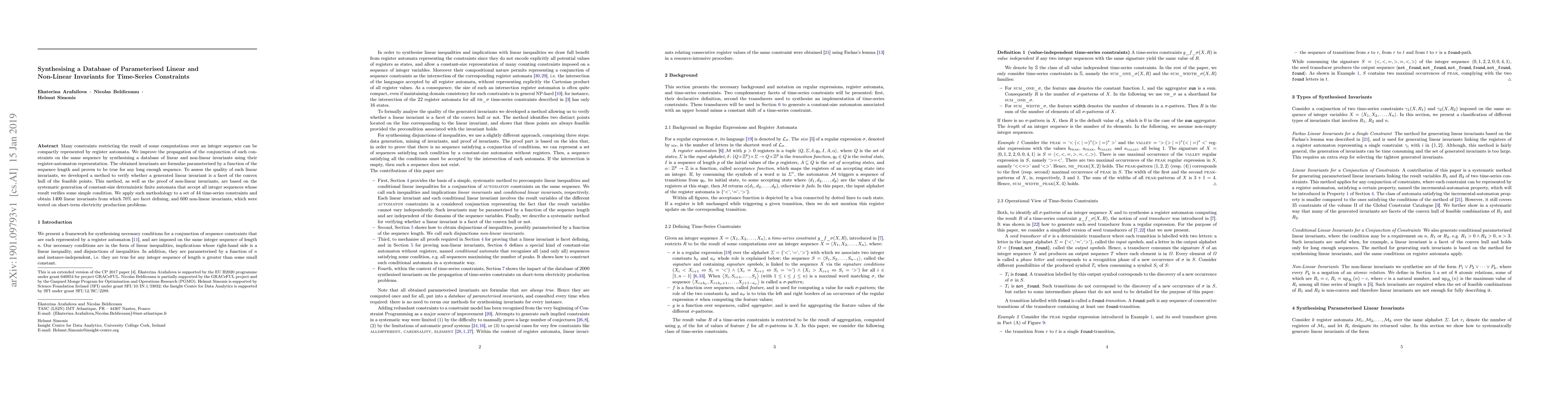 Thumbnail for Synthesising a Database of Parameterised Linear and Non-Linear
  Invariants for Time-Series Constraints