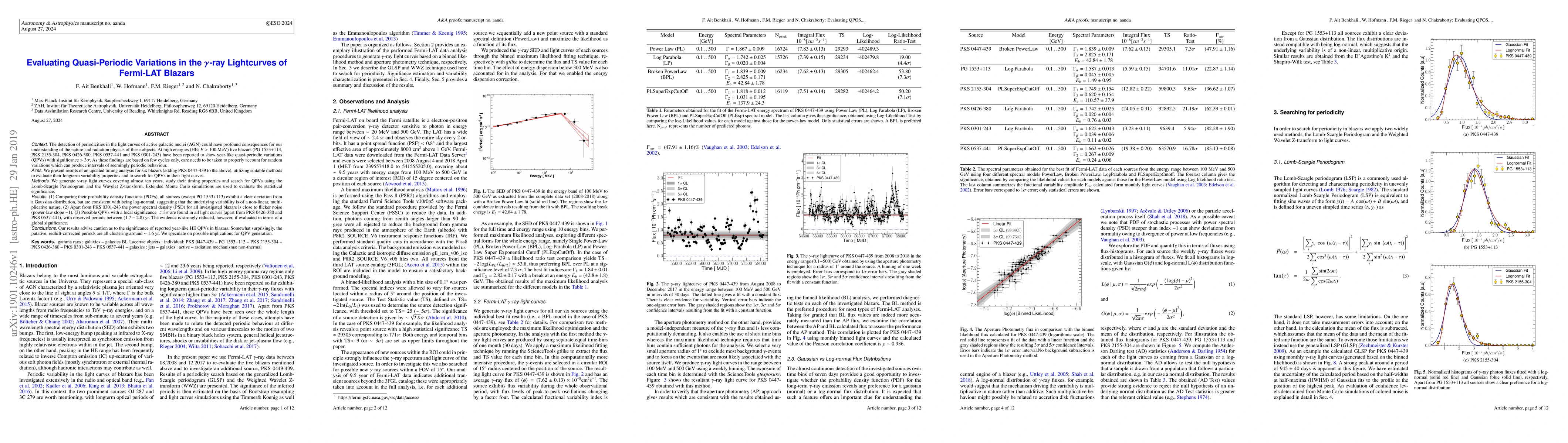 Thumbnail for Evaluating Quasi-Periodic Variations in the $\gamma$-ray Lightcurves of
  Fermi-LAT Blazars