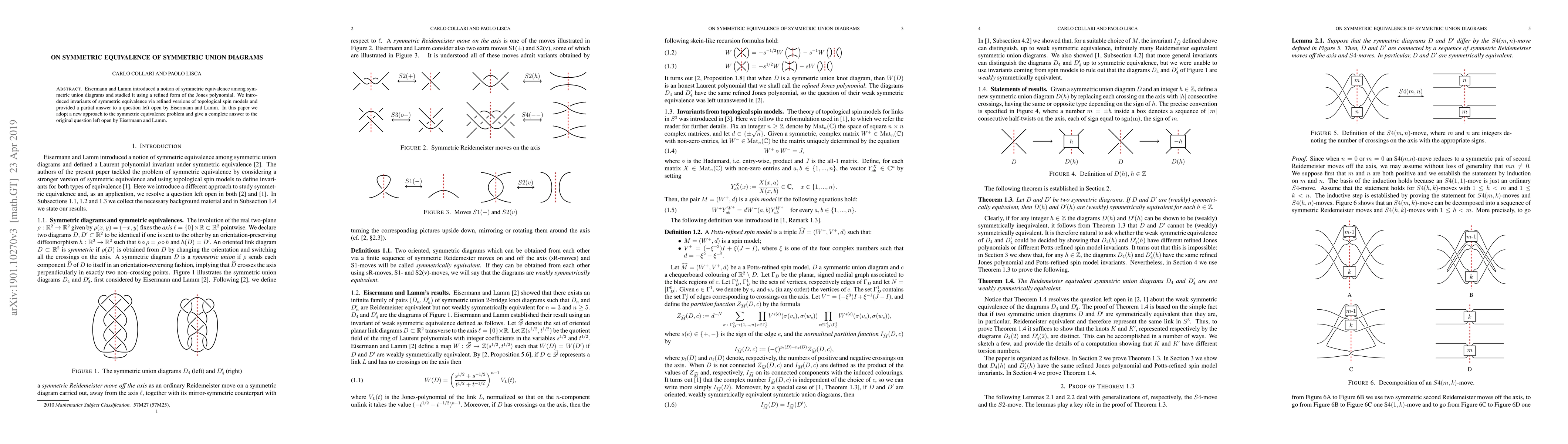 Thumbnail for On symmetric equivalence of symmetric union diagrams
