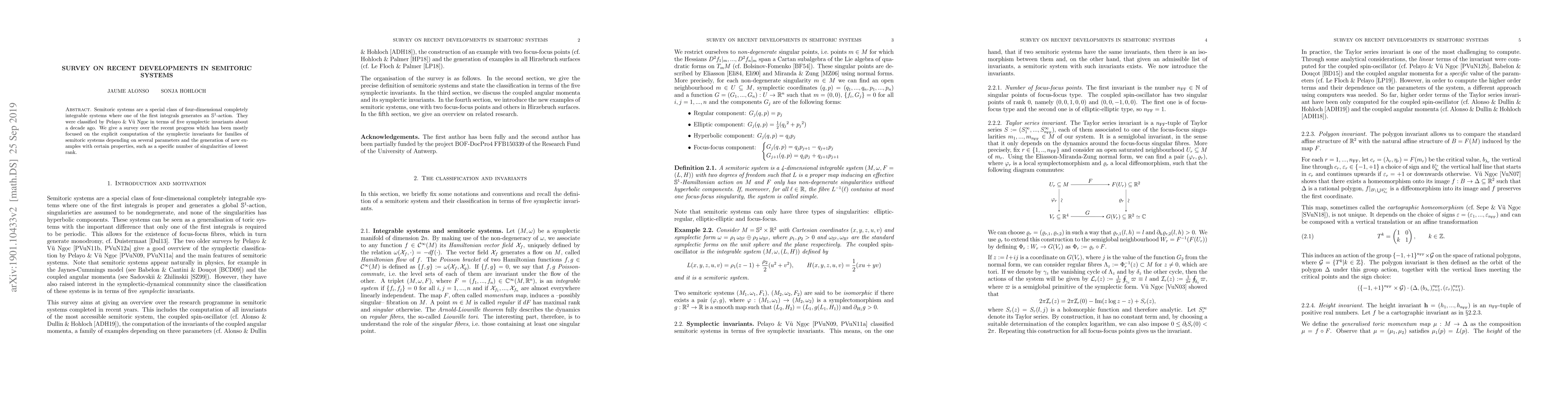 Thumbnail for Survey on recent developments in semitoric systems