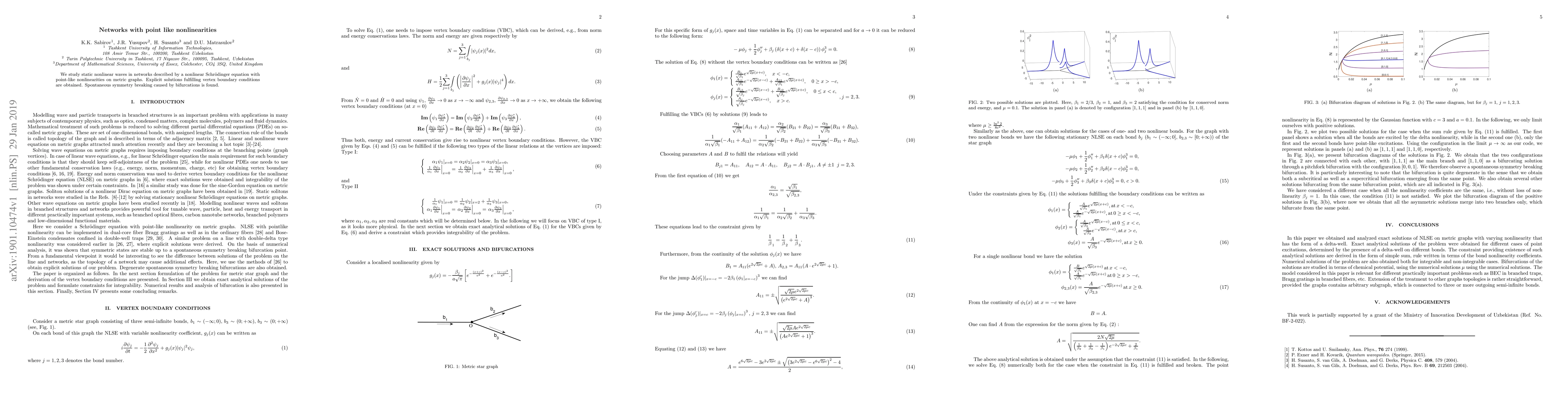 Thumbnail for Networks with point like nonlinearities