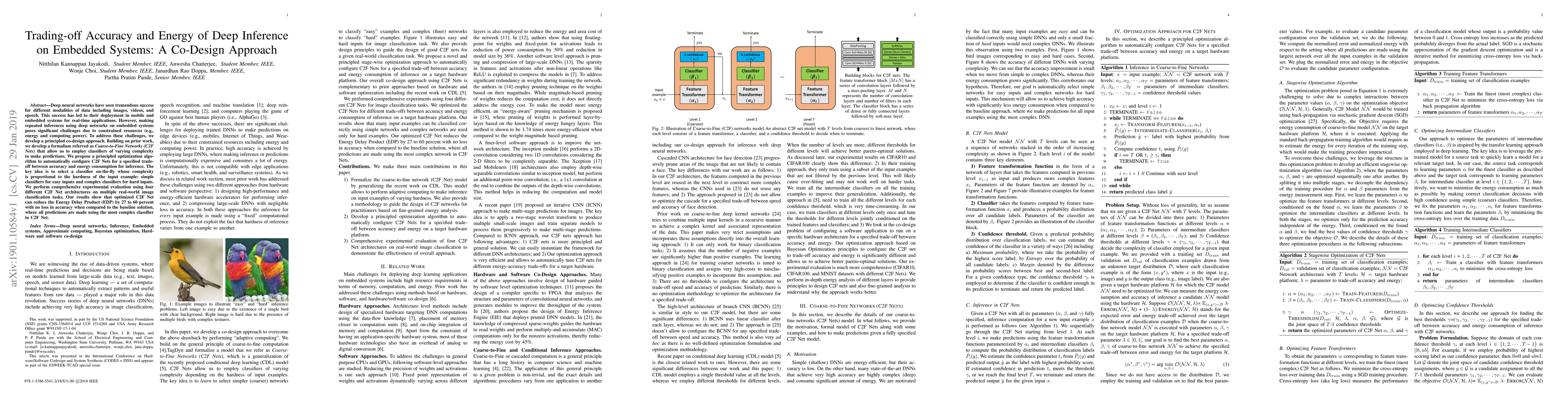 Thumbnail for Trading-off Accuracy and Energy of Deep Inference on Embedded Systems: A
  Co-Design Approach