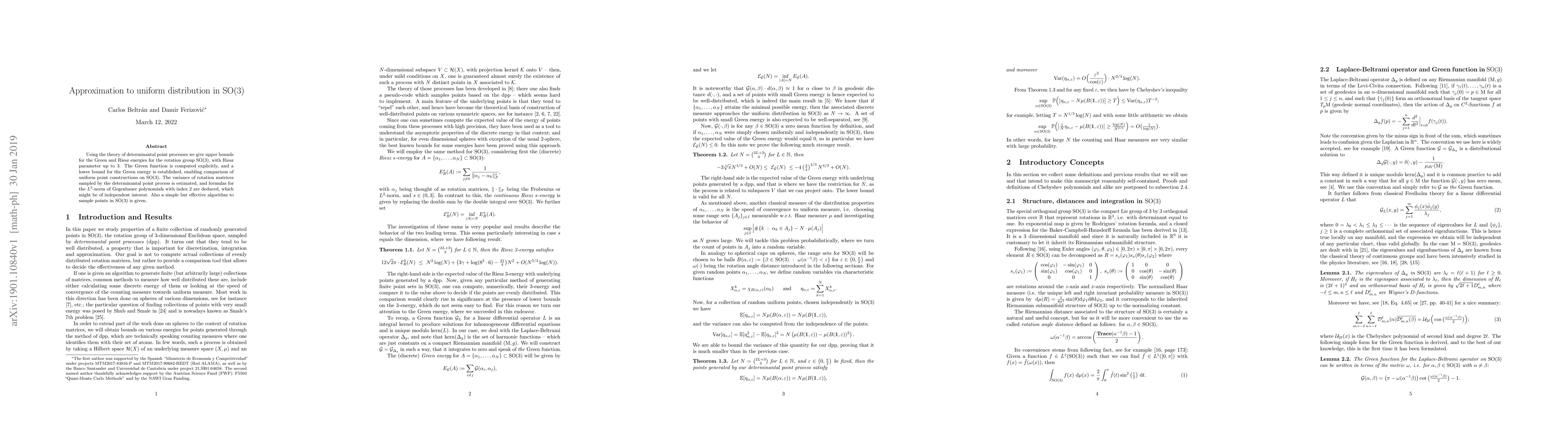 Thumbnail for Approximation to uniform distribution in SO(3)