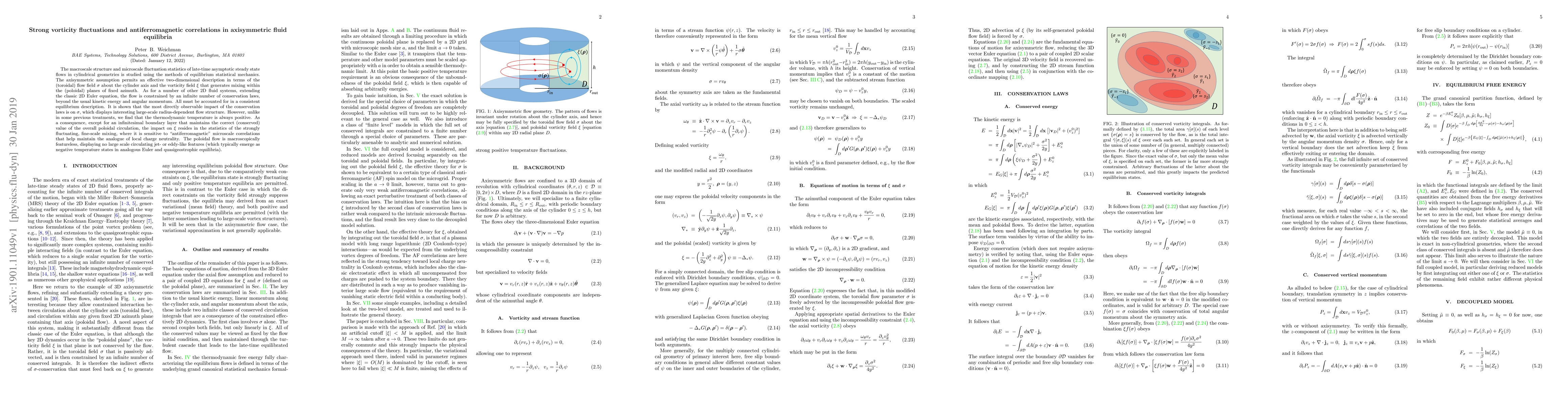 Thumbnail for Strong vorticity fluctuations and antiferromagnetic correlations in
  axisymmetric fluid equilibria