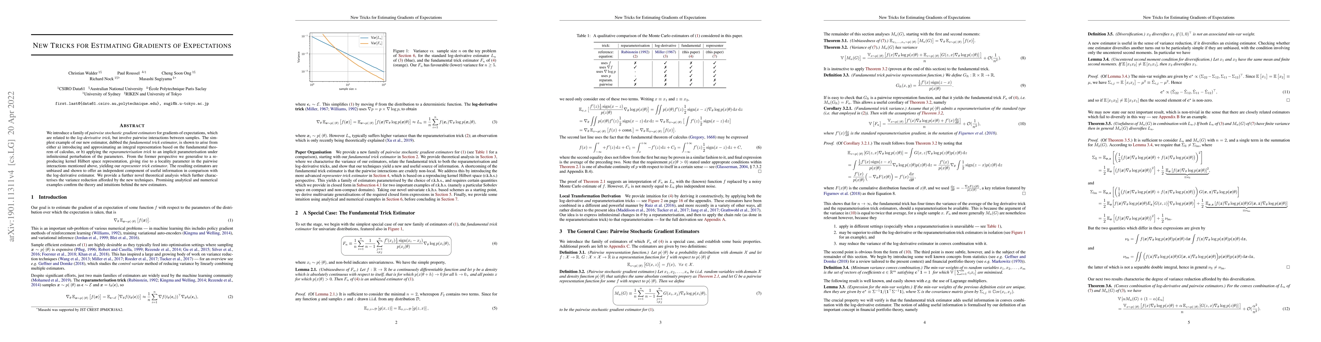 Thumbnail for New Tricks for Estimating Gradients of Expectations